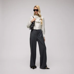 Gucci Pinstripe Silk Shirt With Bow