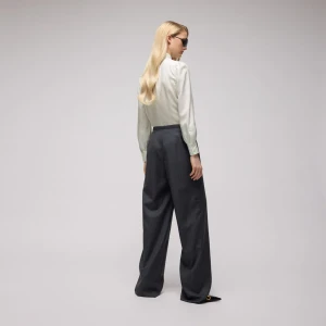Gucci Pinstripe Silk Shirt With Bow