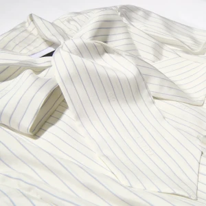 Gucci Pinstripe Silk Shirt With Bow