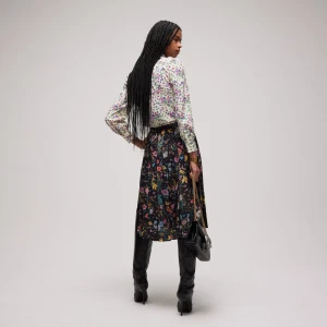 Printed Silk Shirt With Bow