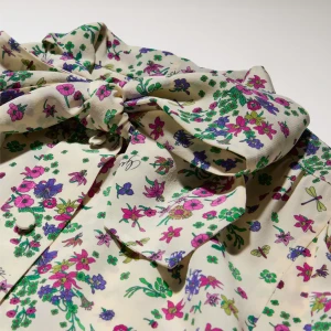 Printed Silk Shirt With Bow