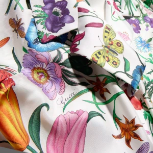 Printed Silk Twill Shirt