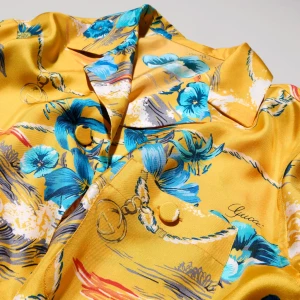 Printed Silk Twill Shirt