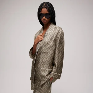 Printed Silk Twill Shirt