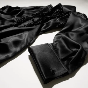 Silk Satin Shirt With Rouches