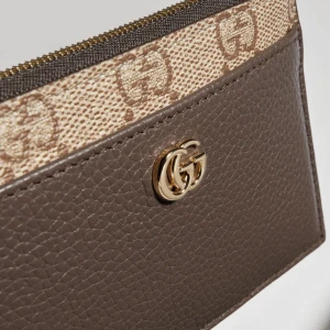 Bi-Color Gg Marmont Zip Key Pouch