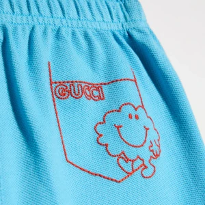 Baby Cotton Shorts With Embroidery