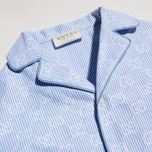Children's Gg Striped Poplin Shirt