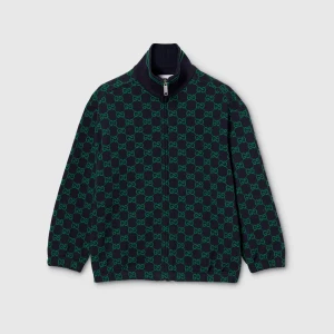 Children's Gg Cotton Zip Jacket