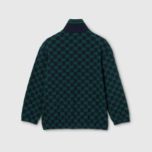 Children's Gg Cotton Zip Jacket