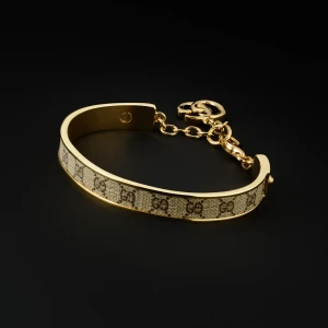 Bangle Bracelet With Double G Charm