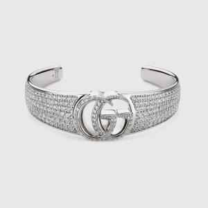 Gg Marmont Crystal Cuff Bracelet