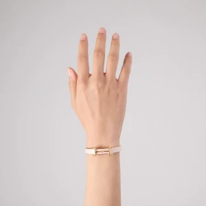 Horsebit Bangle Bracelet With Enamel