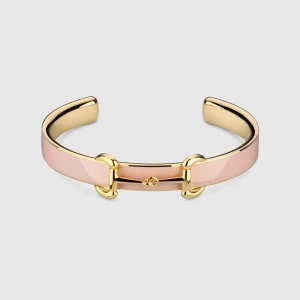 Horsebit Bangle Bracelet With Enamel