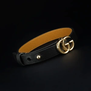 Leather Bracelet With Double G