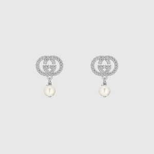 Crystal And Pearl Earrings