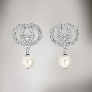 Crystal And Pearl Earrings