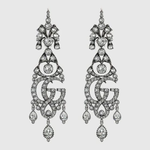 Gg Marmont Crystal Chandelier Earrings