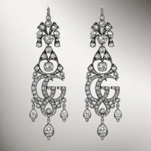 Gg Marmont Crystal Chandelier Earrings