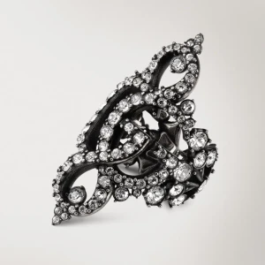 Gg Marmont Crystal Wide Ring
