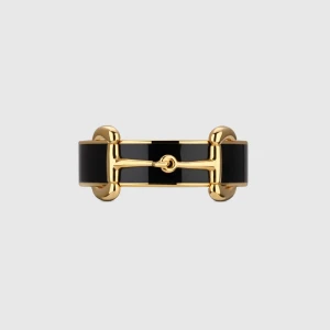 Horsebit Ring With Enamel