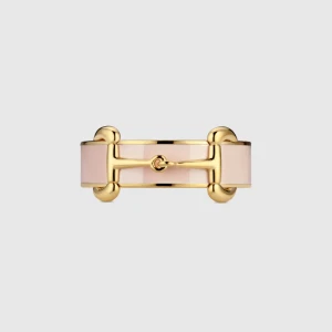 Horsebit Ring With Enamel