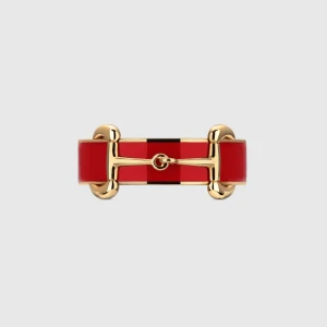 Horsebit Ring With Enamel