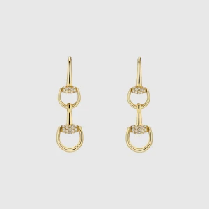 Gucci Horsebit Diamond 18K Earrings