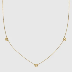 Gucci Interlocking 18K Pendant Necklace