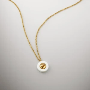 Gucci Interlocking 18K Pendant Necklace