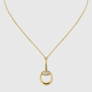 Gucci Horsebit Diamond 18K Pendant Necklace