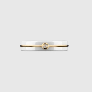Gucci Interlocking Zirconia Thin Ring