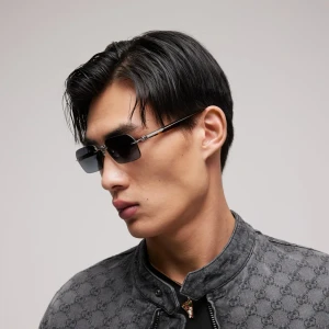 Rectangular-Frame Sunglasses