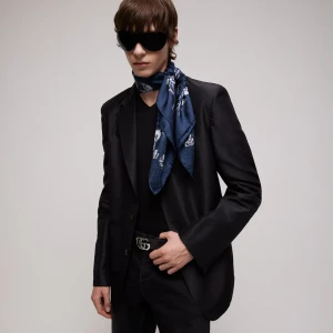 Printed Silk Jacquard Carré