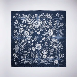 Printed Silk Jacquard Carré