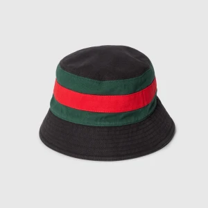 Washed Cotton Bucket Hat With Web