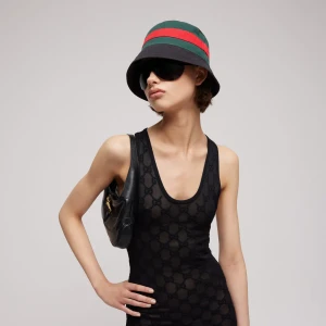 Washed Cotton Bucket Hat With Web