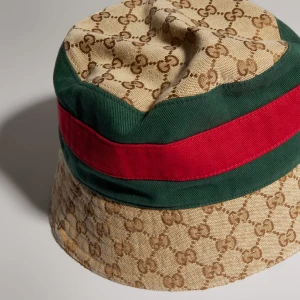 Gg Cotton Canvas Bucket Hat With Web