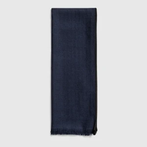 Gg Wool Silk Jacquard Stole