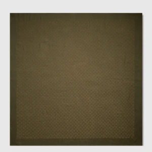 Gg Wool Silk Jacquard Shawl