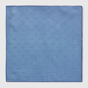 Horsebit Silk Jacquard Pocket Square