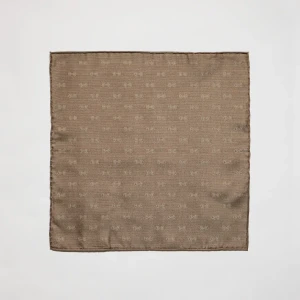 Horsebit Silk Jacquard Pocket Square