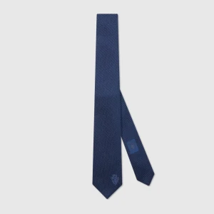 Horsebit Silk Jacquard Tie