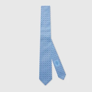 Interlocking G Horsebit Belt Silk Tie