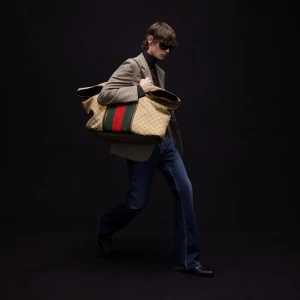 Gg Duffle Bag With Web