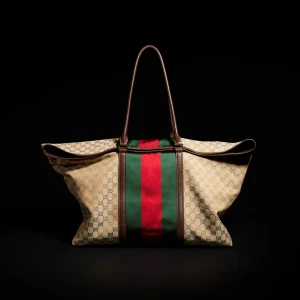 Gg Duffle Bag With Web
