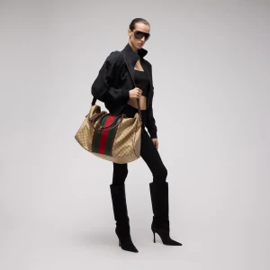 Medium Gg Duffle Bag With Web
