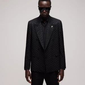 Gg Light Faille Double-Breasted Jacket