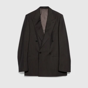 Pinstripe Wool Mohair Jacket