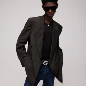Pinstripe Wool Mohair Jacket